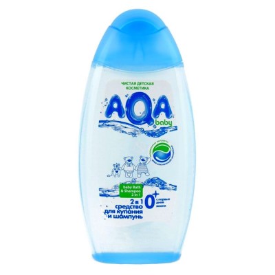 Средство для купания и шампунь 2 в 1 AQA baby 250 мл.