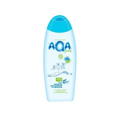 Средство для купания и шампунь 2 в 1 AQA baby 500 мл.