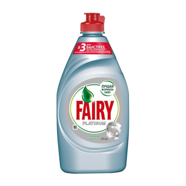 Средство для мытья посуды Fairy Platinum Ледяная свежесть, 430 мл.