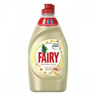 Средство для мытья посуды Fairy Нежные руки Ромашка и витамин Е, 450 мл.