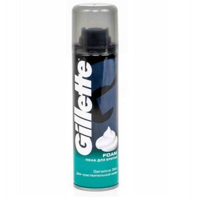 Пена для бритья Gillette Foam Sensitive Skin для чувствительной кожи 200 мл.