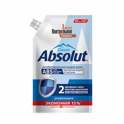 Мыло жидкое антибактериальное Absolut Ультразащита 440 г.