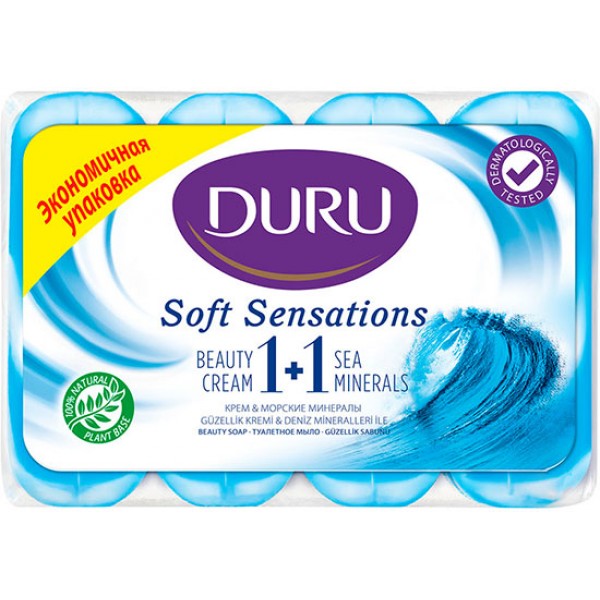 Мыло Duru 1+1 Soft Sensations Морские минералы 4 x 90 г.