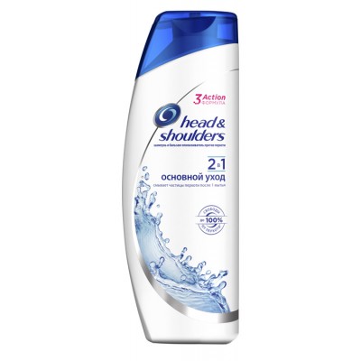 Шампунь и бальзам-ополаскиватель 2 в 1 против перхоти Head &amp; Shoulders Основной уход 400 мл.