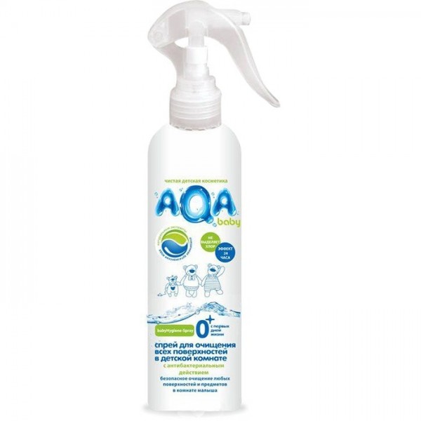 Спрей для очищения всех поверхностей в детской комнате AQA baby 300 мл.