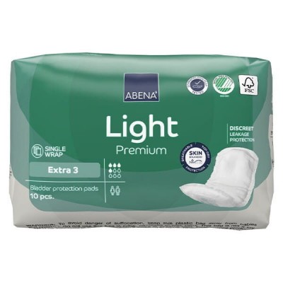 ABENA LIGHT EXTRA 3 Premium 4* Прокладки впитывающие урологические, 10 шт, Дания
