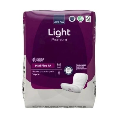 ABENA LIGHT MINI PIUS 1А Premium 2* Прокладки впитывающие урологические, 16 шт, Дания