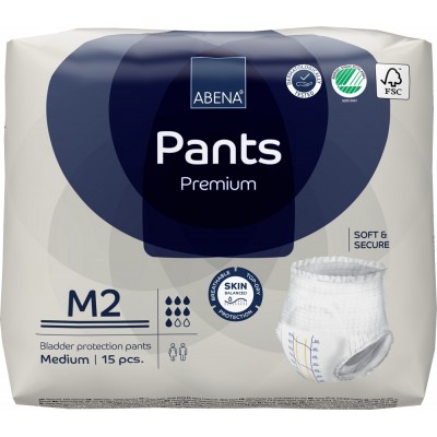ABENA PANTS Premium M2 (7*,15 шт ) Подгузники-трусики впитывающие для взрослых ( 80-110 см), Дания