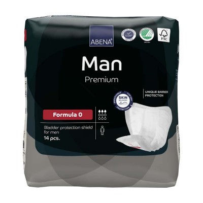 ABENA MAN FORMULA 0 Premium 3* Прокладки впитывающие урологические для мужчин, 14 шт, Дания
