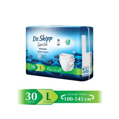 Подгузники для взрослых Dr. Skipp Super Safe Large 3 (100-145 см) 30 шт.