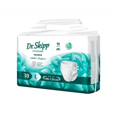 Подгузники для взрослых Dr. Skipp Standart Large 3 (100-150 см) 30 шт.