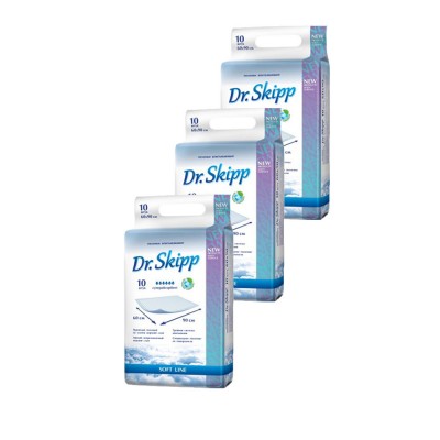 Пеленки впитывающие Dr. Skipp Soft Line (60x90), 30 шт.