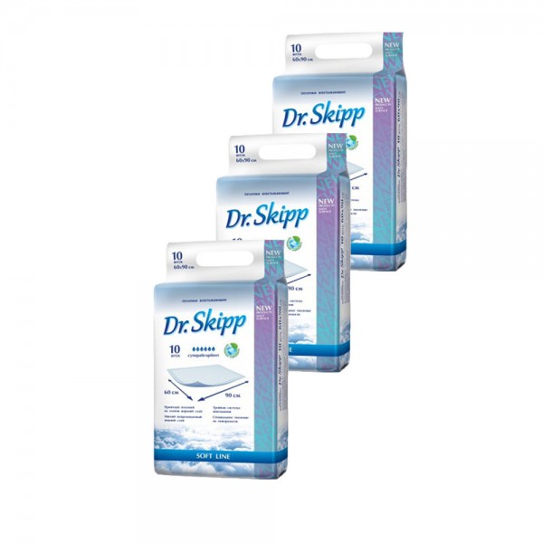 Пеленки впитывающие Dr. Skipp Soft Line (60x90), 30 шт.