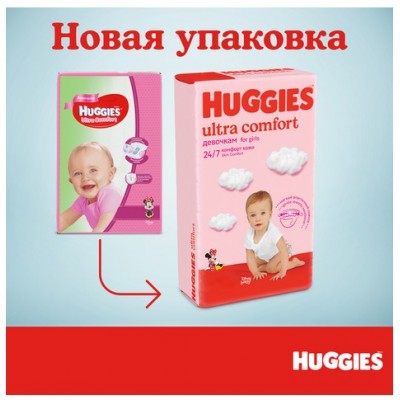 Подгузники Huggies Ultra Comfort Girl 5 (12-22кг), 84 шт. 