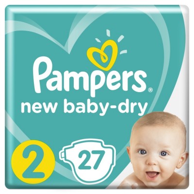 Подгузники Pampers New Baby-Dry 2 (3-6 кг), 27 шт.