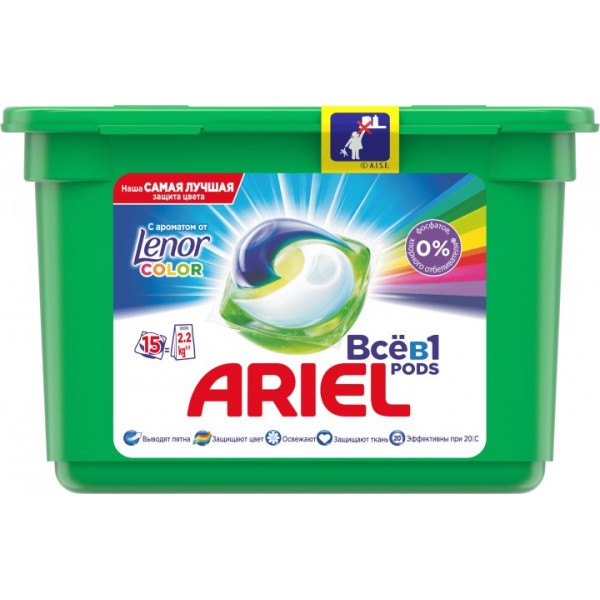 Капсулы для стирки Ariel PODS Touch of Lenor Fresh 15 x 23.8 г.