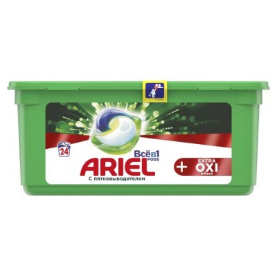 Капсулы для стирки Ariel Все в 1 Extra Oxi Effect 24 x 27,3 г.