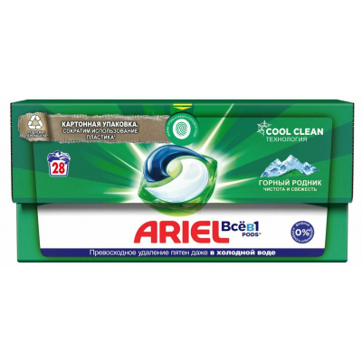 Капсулы для стирки Ariel PODS Горный родник 28 шт.