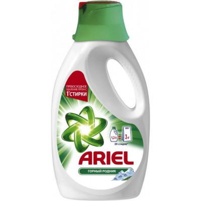 Средство для стирки жидкое Ariel Горный родник 1,3л 