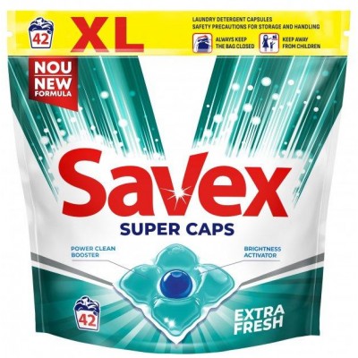 Капсулы для стирки SAVEX Extra Fresh 42шт, Болгария 