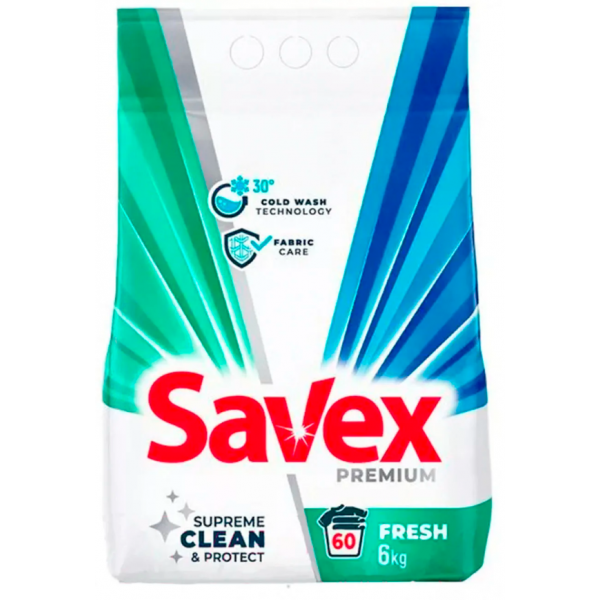 Стиральный порошок Savex FRESH Automat, 6 кг.