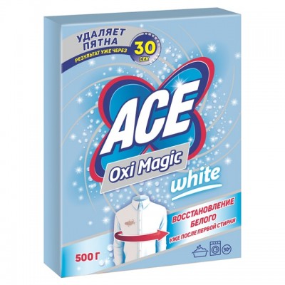 Пятновыводитель Ace Oxi Magic для белых вещей, 500г