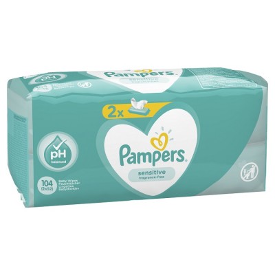 Влажные салфетки Pampers Sensitive 2x52 шт.