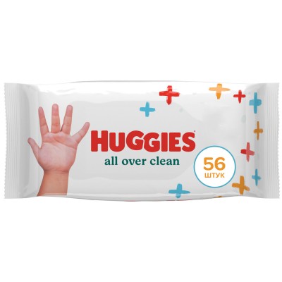 Влажные салфетки Huggies All Over Clean, 56 шт.