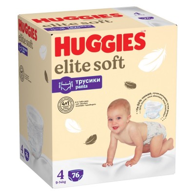 Подгузники-трусики Huggies Elite Soft Box 4 (9-14 кг), 76 шт.