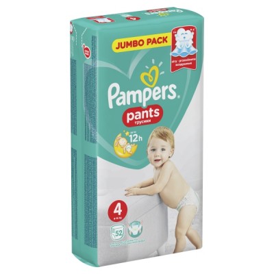 Подгузники-трусики Pampers Pants 4 (9-15 кг), 52 шт.