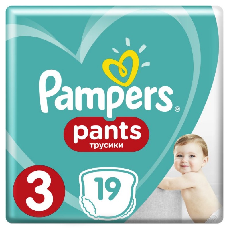 Подгузники-трусики Pampers Pants 3 (6-11 кг), 19 шт. купить в Минске: цена,  доставка