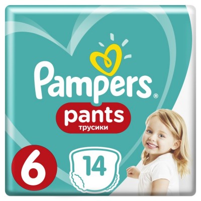 Подгузники-трусики Pampers Pants 6 (&gt;15 кг), 14 шт.