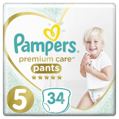 Подгузники-трусики Pampers Premium Care 5 (12-17 кг), 34 шт.