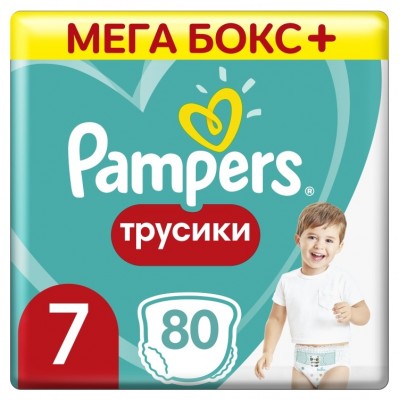 Подгузники-трусики Pampers Pants 7 (17+ кг) 80 шт.