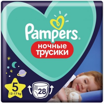 Подгузники-трусики Pampers Pants Ночные 5 (12-17 кг) 28 шт.
