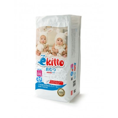 Подгузники-трусики Ekitto XXL (15+ кг) 34 шт.